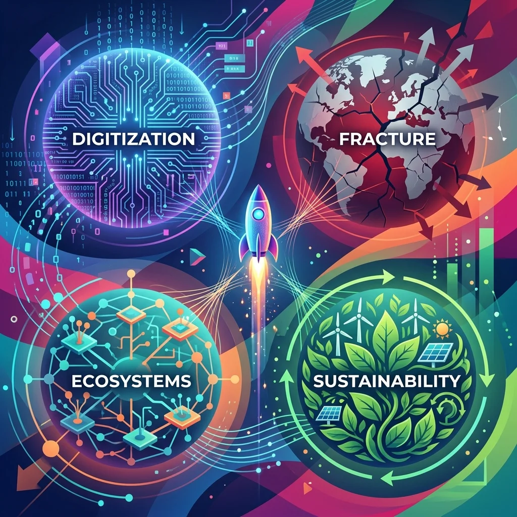 Navigating the DEFS Framework: How Digitization, Ecosystems, Fracture, and